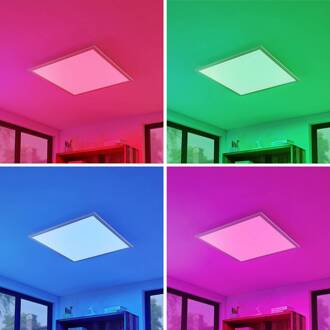 Kjetil LED plafondpaneel app RGB 62 x 62 cm grijs, wit