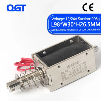 KK-1253B DC 12V 24V kepping Force 3.5-45N Travel 15mm Push&Pull type 1253B Open Frame Solenoid Electromagnet Linear Solenoid