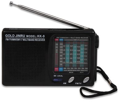 KK-9 Hoge Gevoeligheid Am/Fm Mini Radio Mono Kanaal Kortegolf Duurzaam Klassieke Draagbare Home Zwarte Draadloze Full Band Luidsprekers