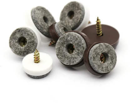 KK&FING 20Pcs Glides Skid Tile Felt Nail Protectors New Arrival High Quality 4 size Table Chair Feet Legs Non-slip Felt Pad Nail