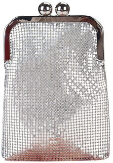 Kkmhan Vrouwen Creatieve Sequin Telefoon Bag Magic Kleur Keten Avondtasje Schouder Kruis Tas Bolso Mujer Zilver