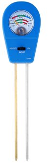 Kkmoon 3-In-1 Bodem Tester Bodem Ph Meter Met Vocht Vruchtbaarheid Ph Meter Tuinieren Tool Voor Farm gazon Geen Batterij Nodig Meter blauw