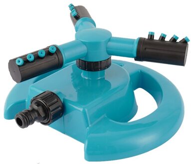 Kkmoon 360 Graden Rotatie Gazon Sprinkler Automatische Roterende Water Beregening Sproeisysteem Apparaat Tuin 32 Voeten Dekking Blauw