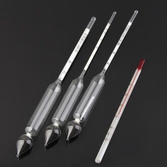 Kkmoon Alcohol Testers Meter 3Pcs Een Set 0-100% Kit Hydrometer Concentratie Meter Alcoholmeter Voor Alcohol Analyze