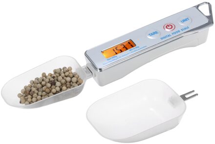 Kkmoon Digitale Lepel Schaal Elektronische Maatlepel Schaal Met Tarra Functie Capaciteit 0.05G-500G Ondersteuning Unit G/Oz/Gn/Ct/Dwt wit