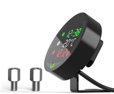 Kkmoon Waterdichte 9-24V 3-In-1/5-In-1 Nachtzicht Moto rcycle Voltmeter Volt Gauge Display Tafel Led Voltmeter In Moto