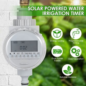 Kkmoon Zonne-energie Water Irrigatie Timer Elektronische Programmeerbare Automatisch Sproeisysteem Controller Lcd Display Voor Tuin Gazon