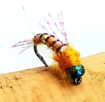 KKWEZVA 30PCS vliegvissen lokken Zwart haken Heldere Huid Materiaal Nimf Spinner Droge Vlieg Insect Aas Forel Vliegvissen vliegt Bruin