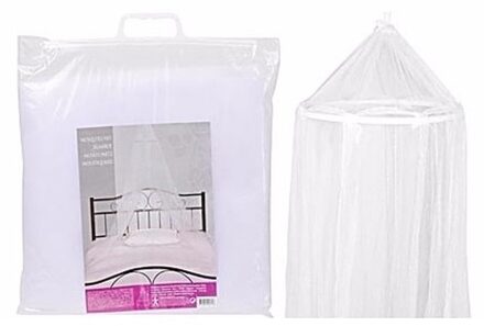 Klamboe - eenpersoons - wit - mesh - tegen muggen en vliegen - 230 cm