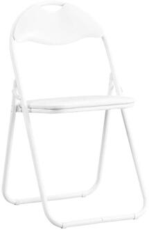 Klapstoel Meppel - Metaal - Wit - 44x45x79 Cm