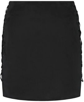 Klara rok kort suede Zwart