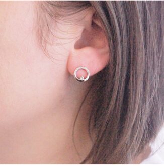 Klarinet oorbellen - Oostenrijks kristal Wit Zilver - One Size