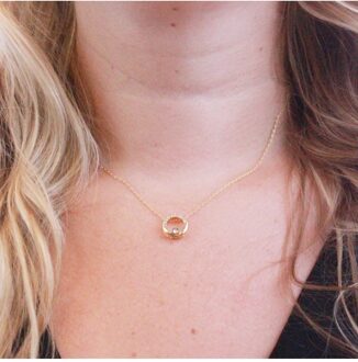 Klarinethangers - Oostenrijks kristal - maat Wit & Goud