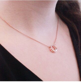 Klarinethangers - Oostenrijks kristal Wit en roségoud - One Size