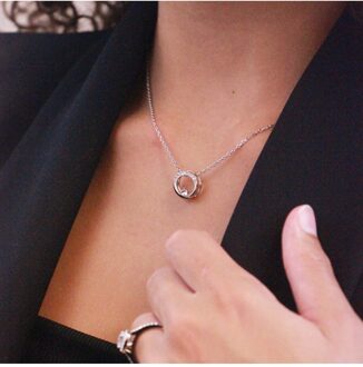 Klarinethangers - Oostenrijks kristal Wit Zilver