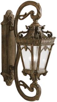 Klassiek antiek ontworpen buitenwandlamp Tournai antiekbruin, helder