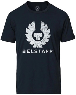Klassiek Coteland T-Shirt met Phoenix Print Belstaff , Blue , Heren - S,3Xl