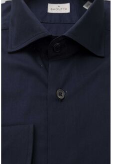 Klassiek Fit Popline Overhemd Donkerblauw - 2XL