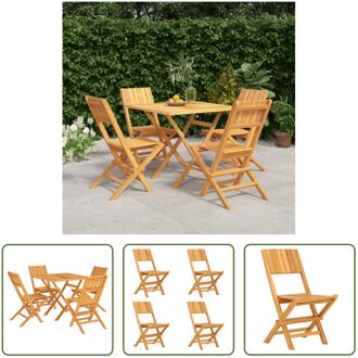 Klassiek Houten Tuinset - 85 x 85 x 76 cm - Massief Teakhout Bruin