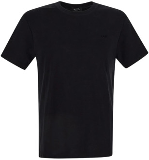 Klassiek katoenen T-shirt A.p.c. , Black , Heren - Xl,L,M,S