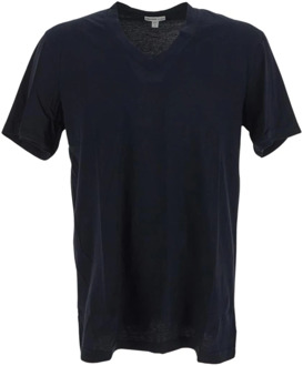 Klassiek Katoenen T-shirt James Perse , Blue , Heren - 2Xl,Xl,L