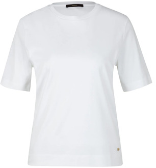 Klassiek Katoenen T-Shirt Windsor , White , Dames - S