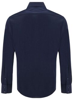 Klassiek Lange Mouwen Shirt Donkerblauw