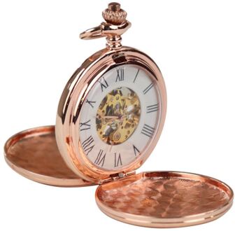 Klassiek mechanisch zakhorloge Peaky Blinders Vintage skelet automatisch Rosé