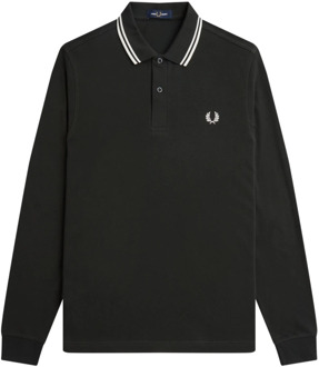 Klassiek poloshirt met lange mouwen Fred Perry , Green , Heren - 2Xl,Xl,L,M,S,Xs