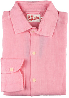 Klassiek Shirt MC2 Saint Barth , Pink , Heren - 2Xl,Xl,L,M,S