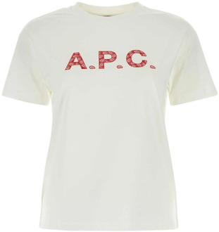 Klassiek Wit Katoenen T-Shirt A.p.c. , White , Dames - M,S,Xs