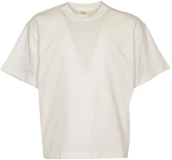 Klassiek Wit Katoenen T-Shirt voor Mannen Séfr , Beige , Heren - 2Xl,Xl,L