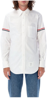 Klassiek Wit Overhemd met Lange Mouwen Thom Browne , White , Heren - 2Xl,Xl,L,M