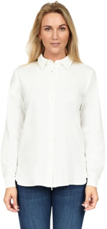 Klassiek Wit Overhemd - Zacht en Comfortabel 2-Biz , White , Dames - XL