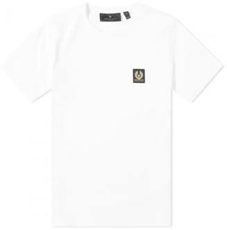 Klassiek Wit T-Shirt met Ronde Hals Belstaff , White , Heren - 2Xl,Xl,L,M,S,3Xl