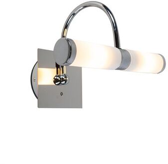 Klassieke badkamer wandlamp chroom IP44 2-lichts - Bath Arc Zilver, Wit