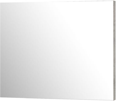 Klassieke Badkamerspiegel Napoli - Rechthoekig - Betongrijs - 80x2,2 Cm