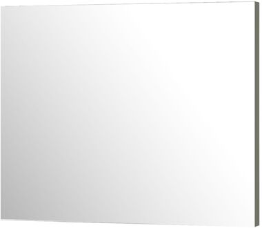 Klassieke Badkamerspiegel Napoli - Rechthoekig - Donkergrijs Mat - 90x80 Cm