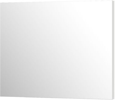 Klassieke Badkamerspiegel Napoli - Rechthoekig - Hoogglans Wit - 90x80 Cm