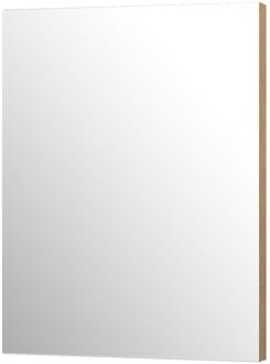 Klassieke Badkamerspiegel Napoli - Rechthoekig - Met Planchet - Scandinavisch Eiken - 60x60 Cm