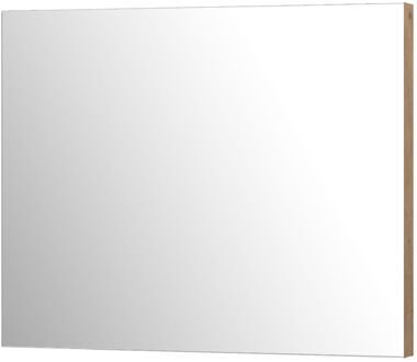 Klassieke Badkamerspiegel Napoli - Rechthoekig - Met Plankje - Scandinavisch Eiken - 90x80 Cm