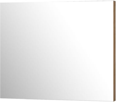 Klassieke Badkamerspiegel Napoli - Rechthoekig - Natuurlijke Eik - 90x80 Cm