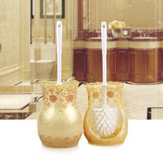 Klassieke Bloem Patroon Hars Badkamer Accessoires Tandpasta Houder Bad Lotion Fles Mond Cup Wc Borstel Bad Benodigdheden Toilet brush