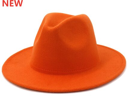 Klassieke Britse Fedora Hoed Mannen Wome Oranje Wollen Winter Vilten Hoeden Mode Jazz Hoed 01