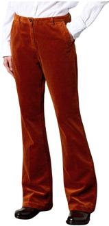 Klassieke broek met uitlopende pijpen Massimo Alba , Orange , Dames - L,M,S,Xs,3Xs,2Xs