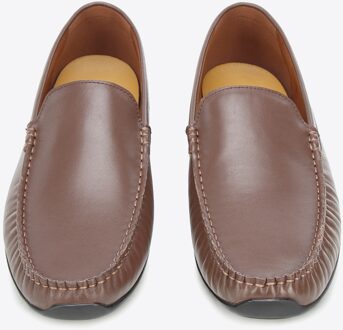 Klassieke bruine leren mocassins voor heren - EU 40