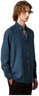 Klassieke Button-Down Overhemd Massimo Alba , Blue , Heren - 2Xl,Xl