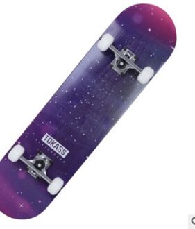 Klassieke Concave Skateboard Galaxy Night Print Longboard Esdoorn Deck Extreme Sport En Buiten Dubbele Kick Truc Voor Beginners 5