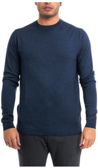 Klassieke Crew Neck Sweater Aspesi , Blue , Heren - XL