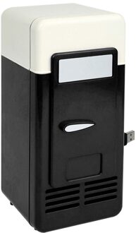 Klassieke Draagbare 5V Desktop Usb Elektrische Koelkast Multi-Functionele Praktische Mini Car Drank Koeling Koelkast zwart